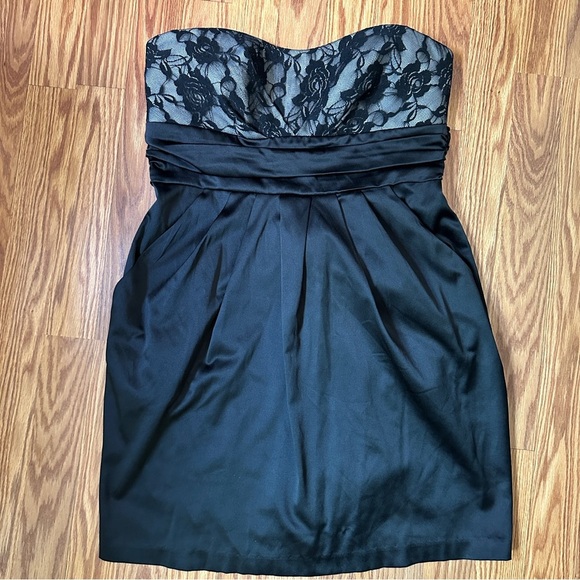 Fab’rik Ruby Rox Black Lace Bodice Strapless LBD with Pockets Size 9 (EUC) - Picture 11 of 15
